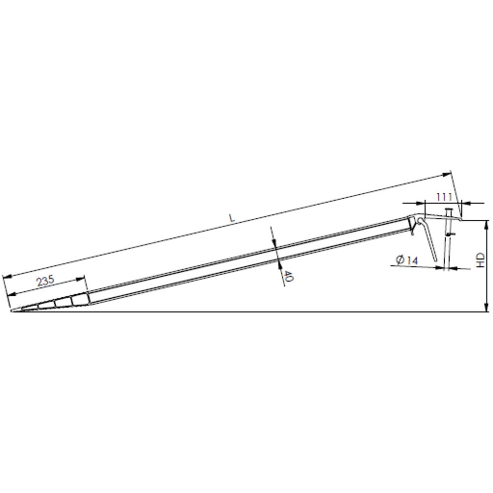 Produktabbildung Nr. 7: Altec Alu-Verladeschiene, rutschsicher, TK 450 kg/Stk, BxL 300 x 2.000 mm