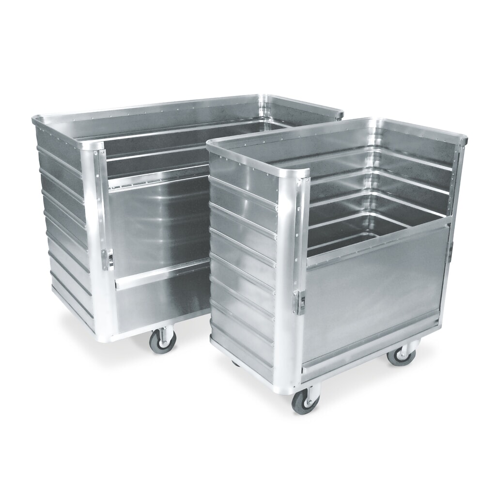 Produktabbildung: Alu-Kastenwagen mit halb absenkbarer Wand, 355 Liter