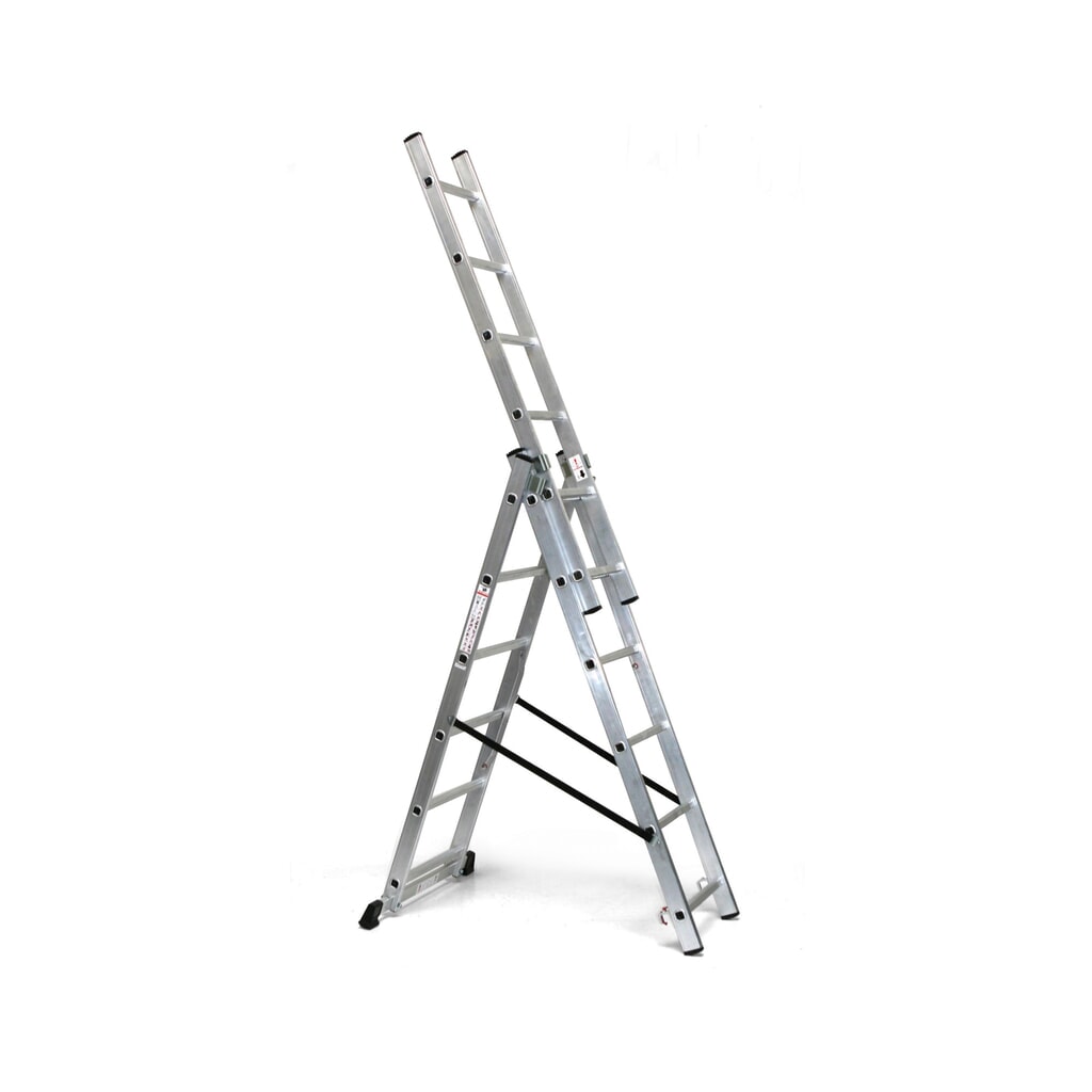 Alu-Schiebeleiter HEMMDAL 3-in-1, Arbeitshöhe Anlegeleiter 4,86 m Produktabbildung Nr. 1: Alu-Schiebeleiter HEMMDAL 3-in-1, Arbeitshöhe Anlegeleiter 4,86 m