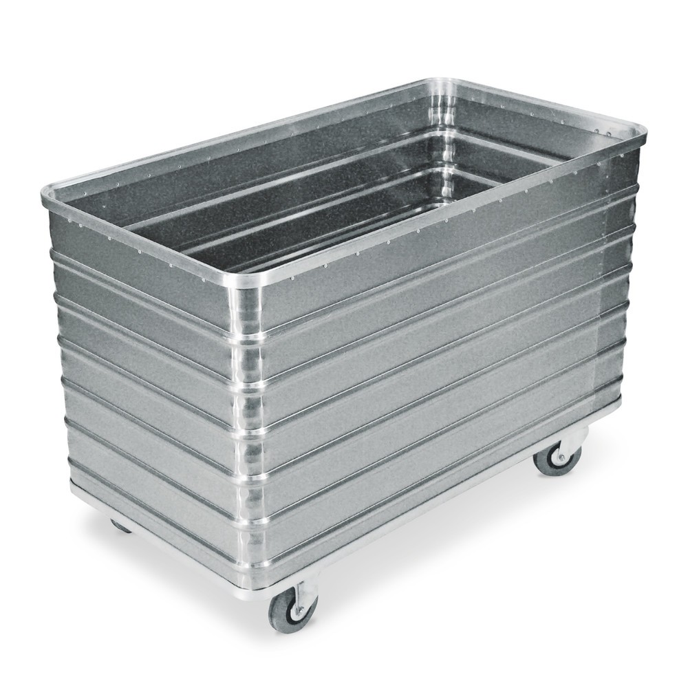 Zdjęcie produktu nr 1: Aluminiowy wózek skrzyniowy z pełną ścianą, pojemność 415 l, z pokrywą i zamkiem