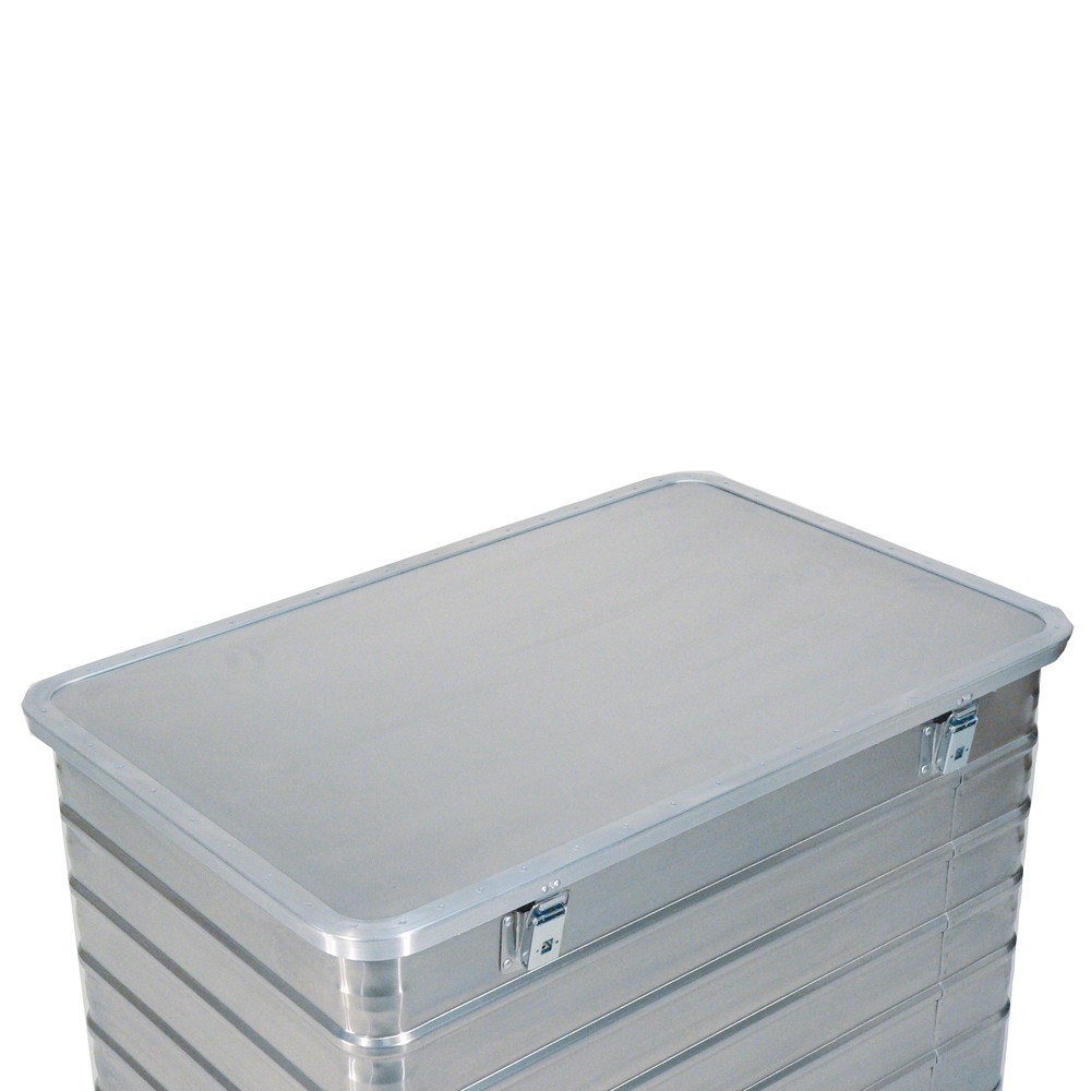 Zdjęcie produktu nr 4: Aluminiowy wózek skrzyniowy z pełną ścianą, pojemność 322 l, z pokrywą i zamkiem