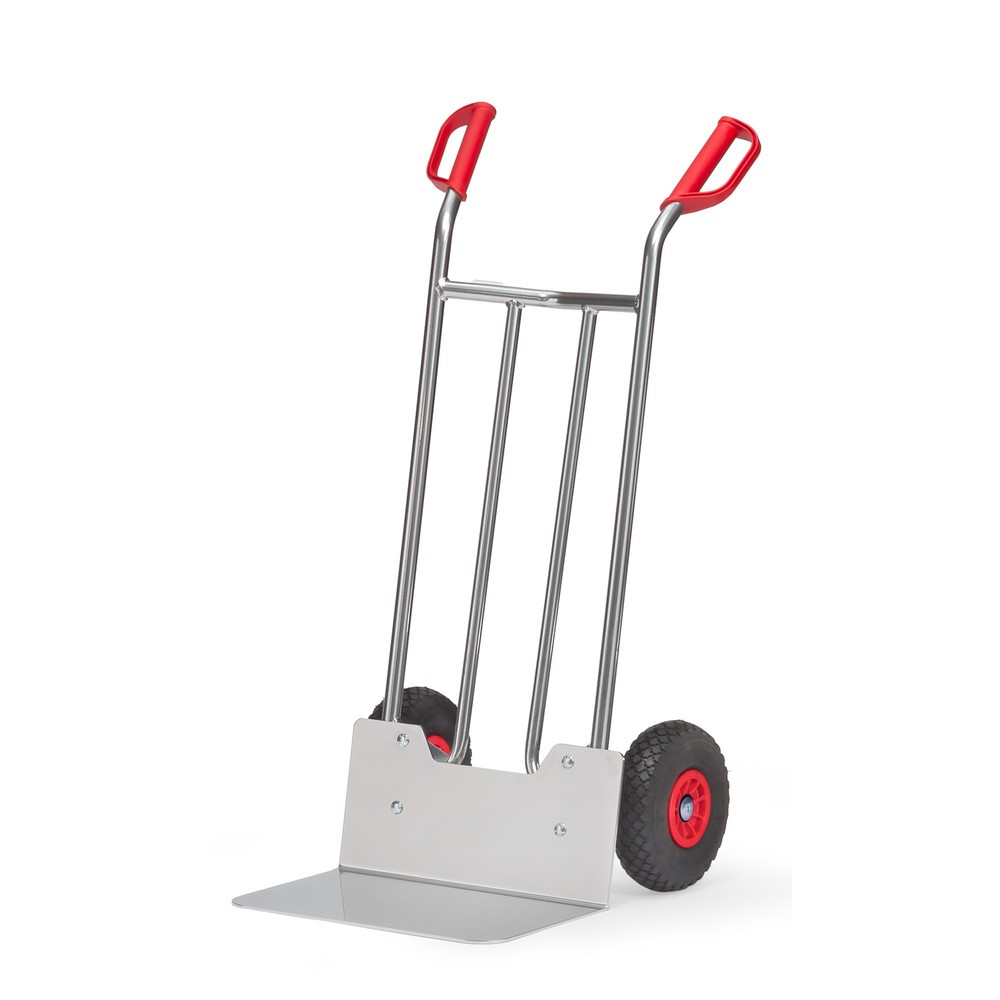 Zdjęcie produktu: Aluminiowy wózek transportowy fetra®, udźwig 150 kg, szufla szer. x gł. 480 x 300 mm, ogumienie PU