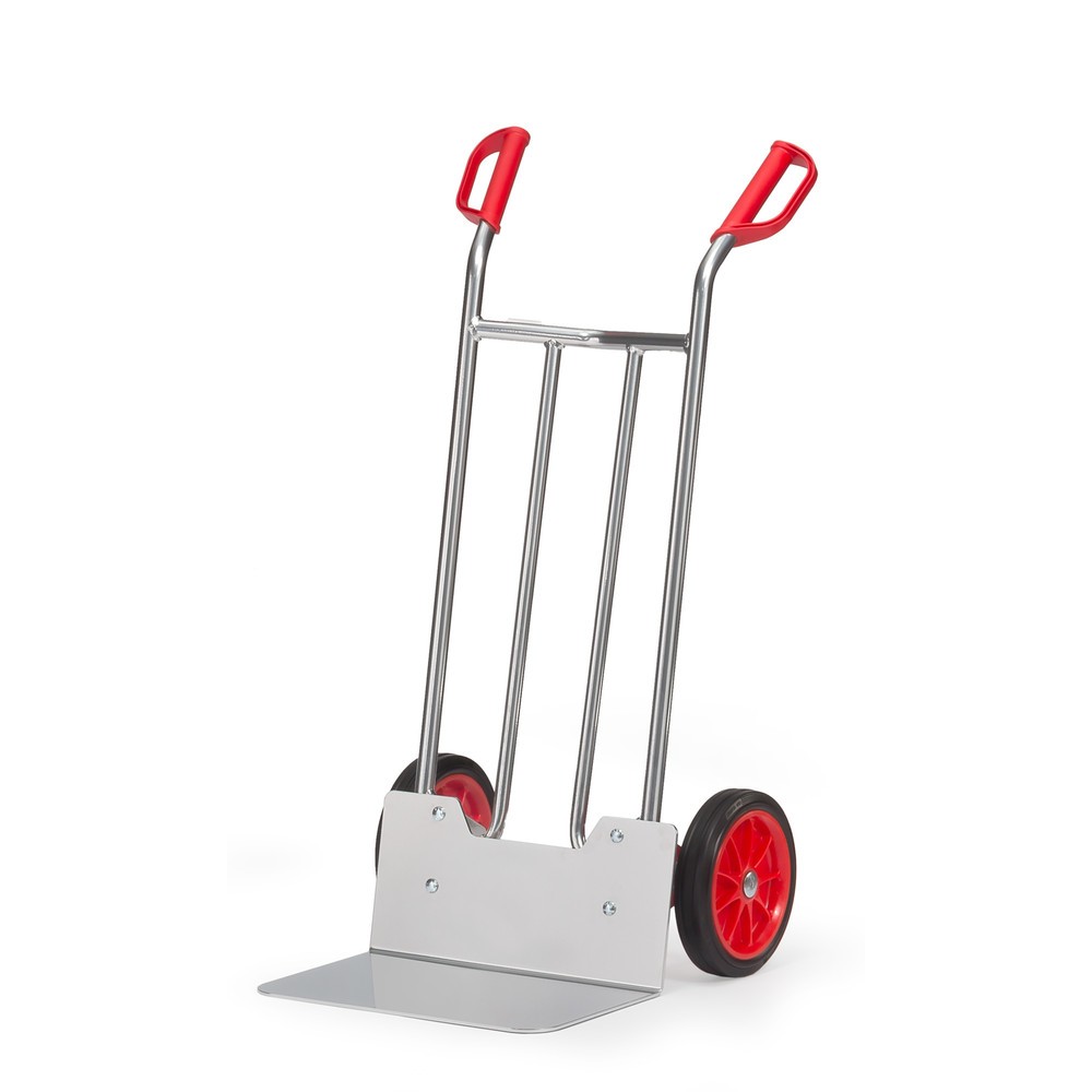 Zdjęcie produktu: Aluminiowy wózek transportowy fetra®, udźwig 150 kg, szufla szer. x gł. 480 x 300 mm, ogumienie z pełnej gumy