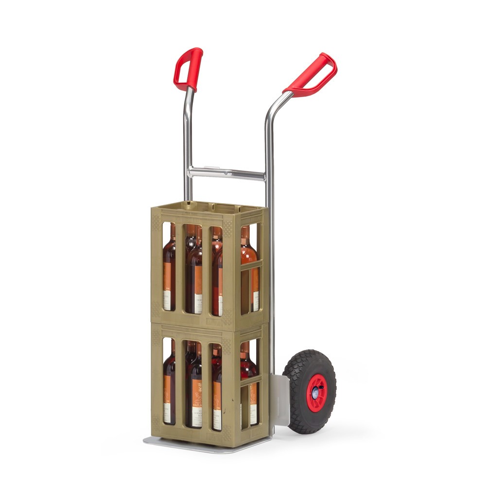 Zdjęcie produktu nr 2: Aluminiowy wózek transportowy fetra®, udźwig 150 kg, szufla szer. x gł. 320 x 250 mm, ogumienie pneumatyczne