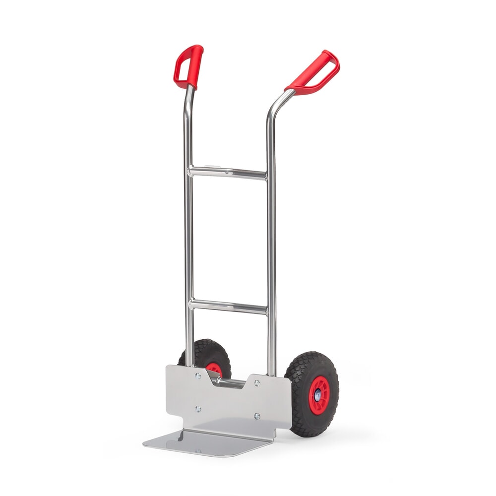 Zdjęcie produktu nr 1: Aluminiowy wózek transportowy fetra®, udźwig 150 kg, szufla szer. x gł. 320 x 250 mm, ogumienie PU