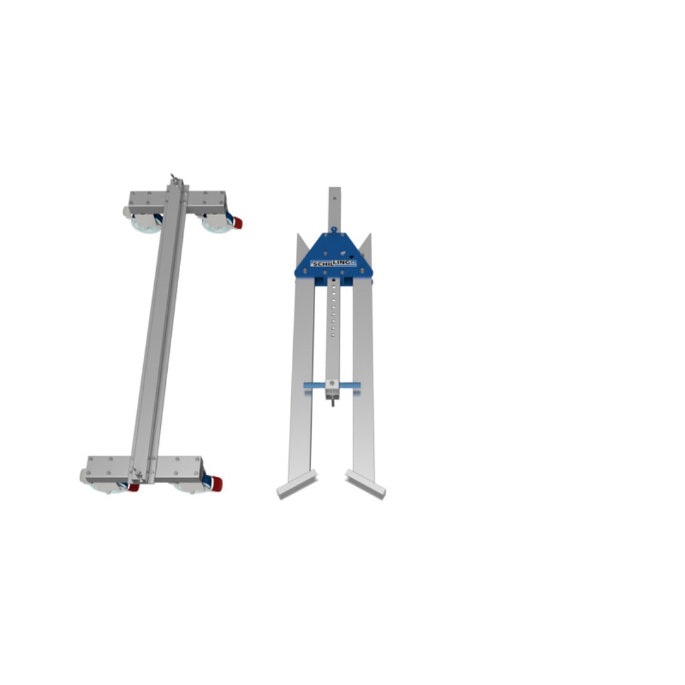 Zdjęcie produktu nr 2: Aluminiowy żuraw bramowy z dzieloną podwójną belką, ruchomy, punkt zawieszenia 2613-3363 mm, udźwig 3000 kg