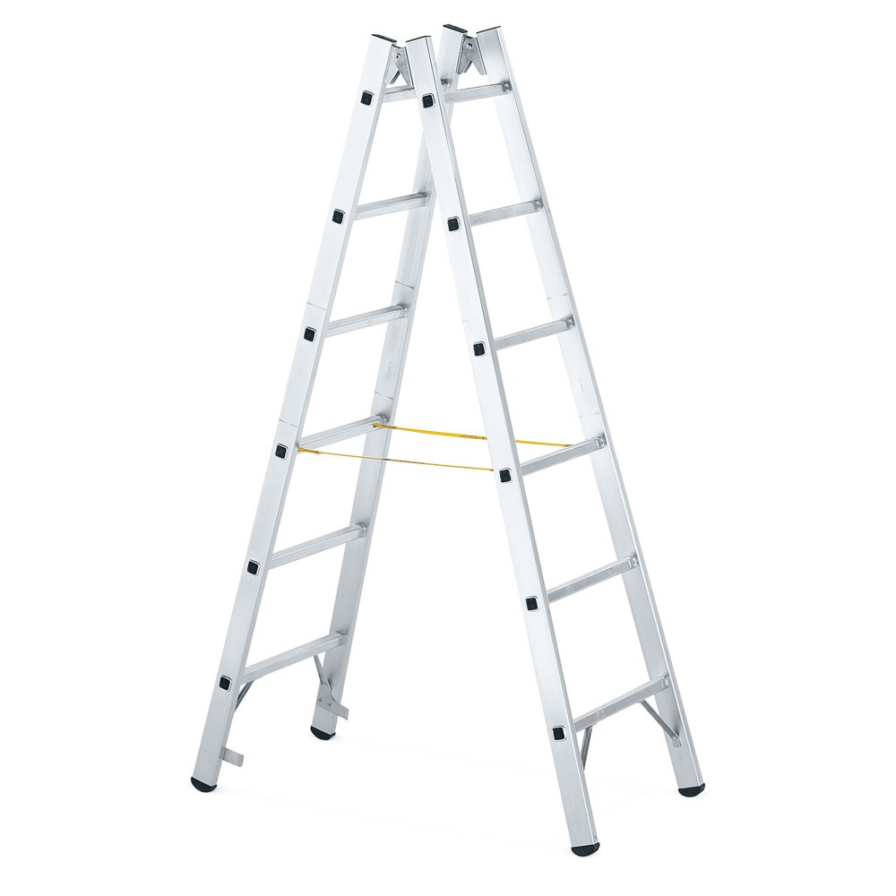 Product afbeelding: Aluminium ladder ZARGES, 2-zijdig begaanbaar, stahoogte 1 m