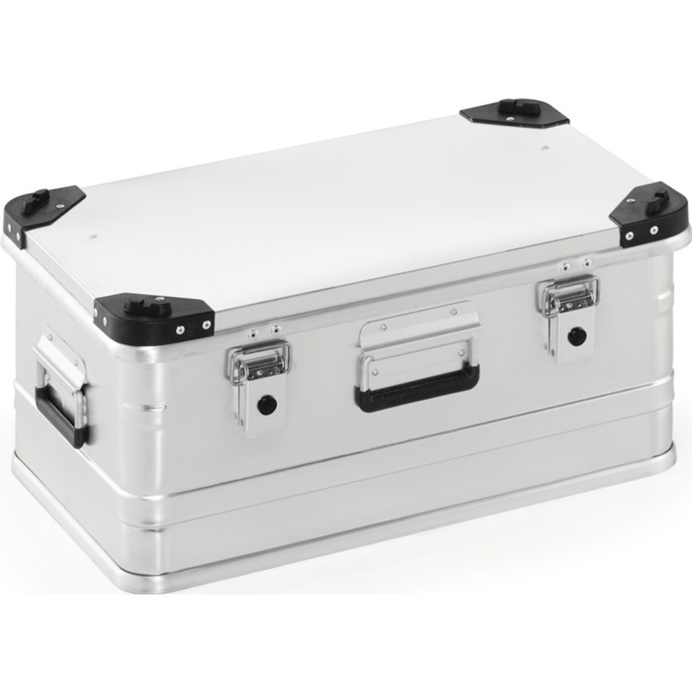 Produktabbildung: Aluminiumbox, mit Klappverschluss und Stapelecken, L582xB385xH275mm 47 l