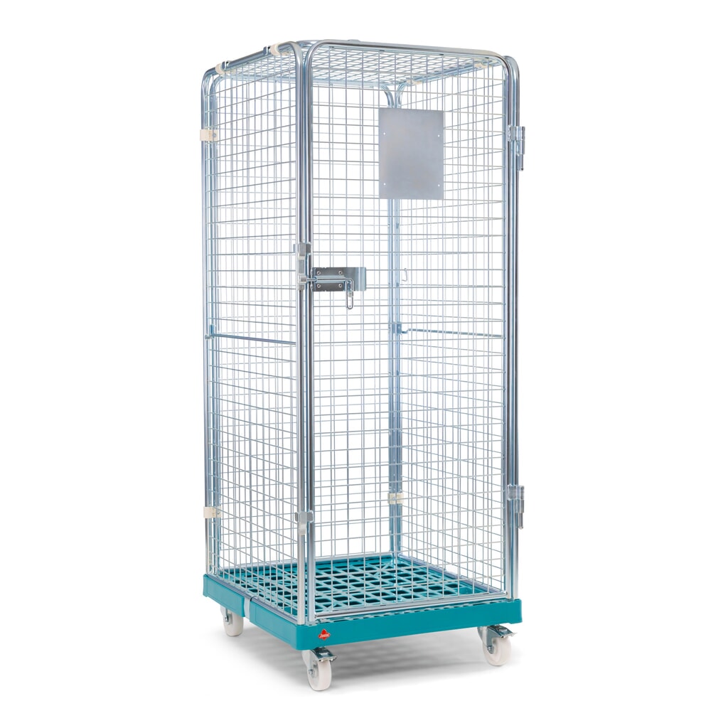 Ameise® Anti-Diebstahl-Rollbehälter, 5-seitig, galvanisch verzinkt, Kunststoff-Rollplatte, HxBxT 1.810 x 724 x 815 mm Produktabbildung Nr. 4: Ameise® Anti-Diebstahl-Rollbehälter, 5-seitig, galvanisch verzinkt, Kunststoff-Rollplatte, HxBxT 1.810 x 724 x 815 mm