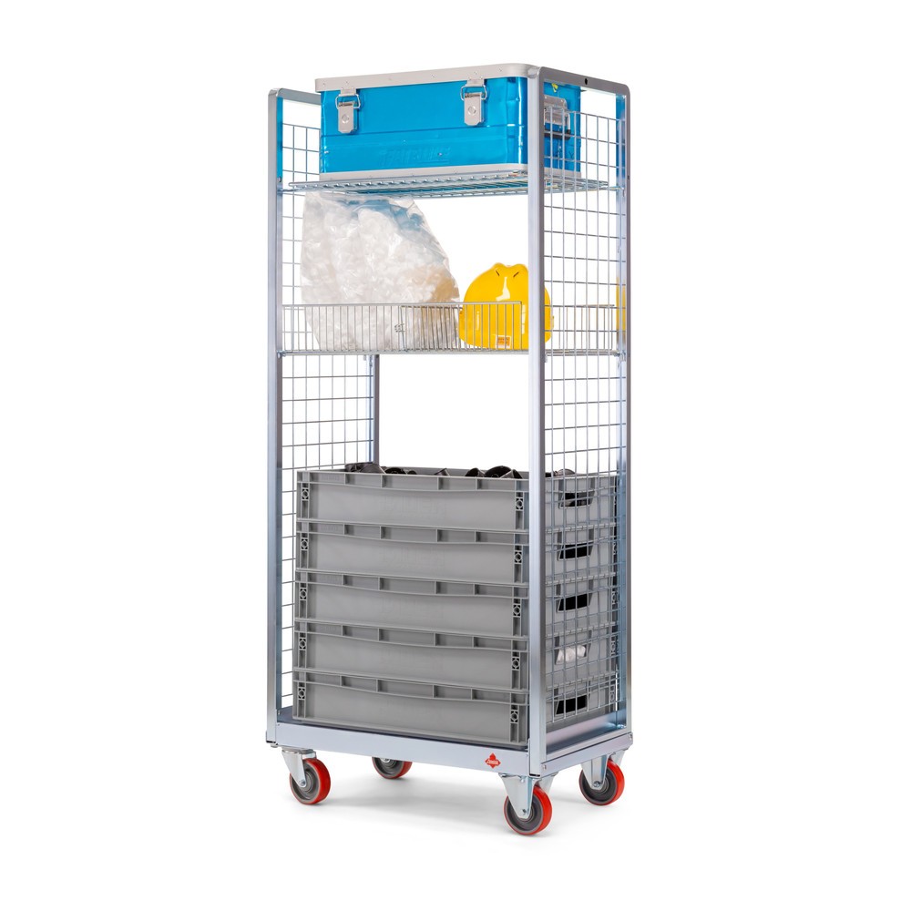 N° de l'image du produit 2 : Chariot de préparation des commandes Ameise® AK-S, 2 parois grillagées, HxlxP 1 560 x 405 x 700 mm
