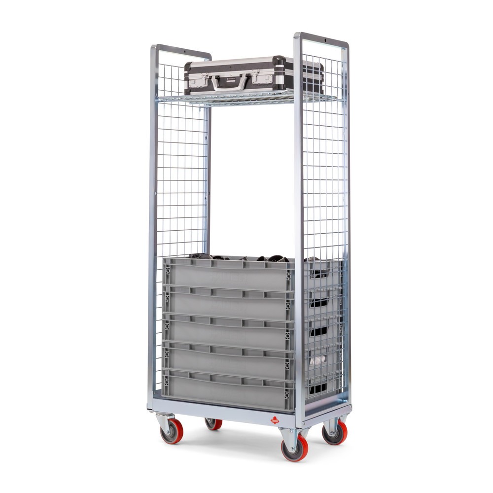 N° de l'image du produit 3 : Chariot de préparation des commandes Ameise® AK-S, 2 parois grillagées, HxlxP 1 560 x 405 x 700 mm