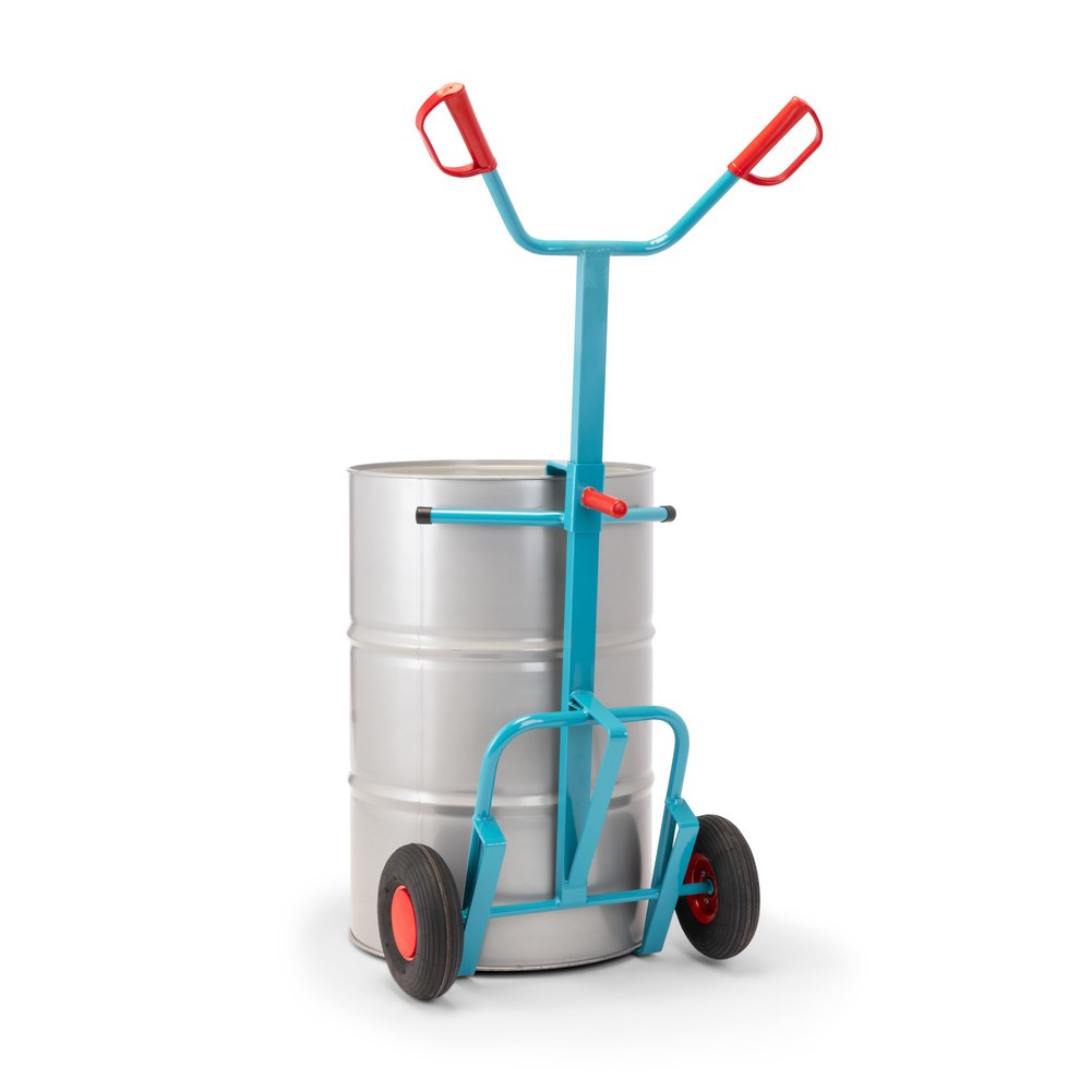 N° de l'image du produit 6 : Ameise® Diable porte-fûts pour 1x fût de 200 litres, capacité de charge 250 kg, pince à fût, pneumatiques gonflables