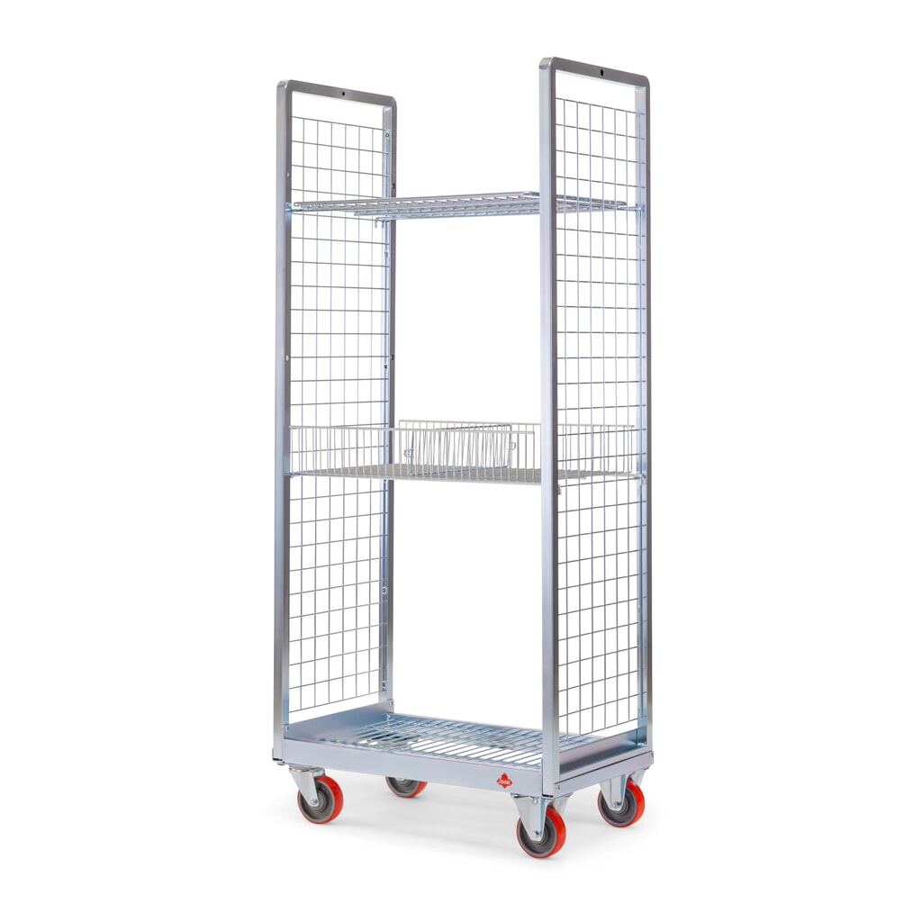 Ameise® Kommissionierwagen AK-S, 2 Gitterwände, HxBxT 1.560 x 405 x 700 mm Produktabbildung Nr. 4: Ameise® Kommissionierwagen AK-S, 2 Gitterwände, HxBxT 1.560 x 405 x 700 mm