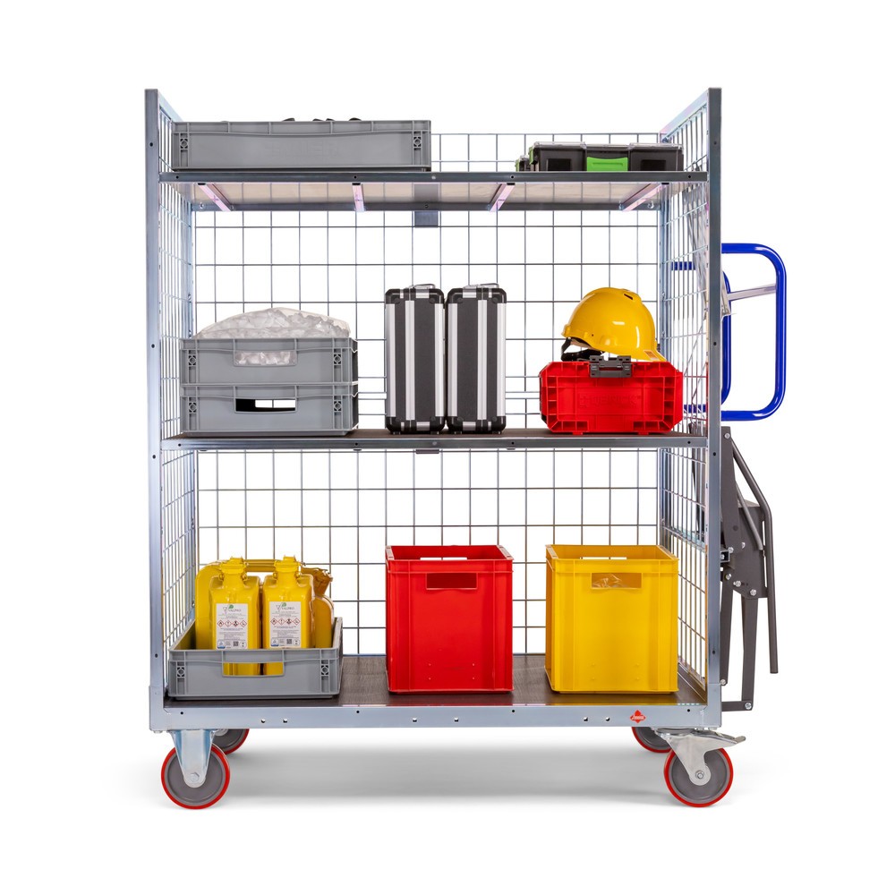 Produktabbildung Nr. 4: Ameise® Kommissionierwagen AK-XL, 3 Gitterwände, inkl. 1 Zwischenboden, HxBxT 1.605 x 830 x 1.330 mm