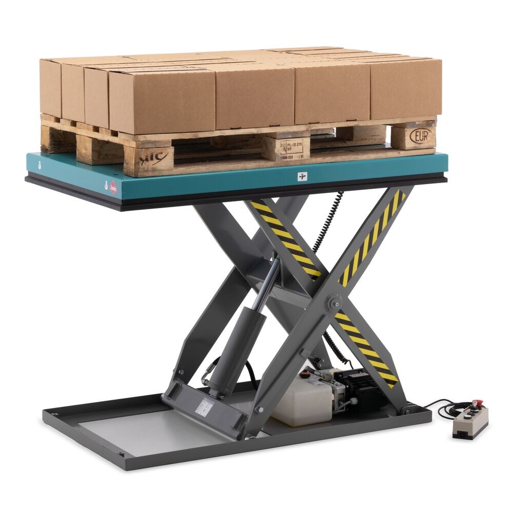 Termékkép száma 4: Ameise® ollós emelőasztal, egyszeres olló, teherbírás 500 kg, plató méret 1.300 x 800 mm