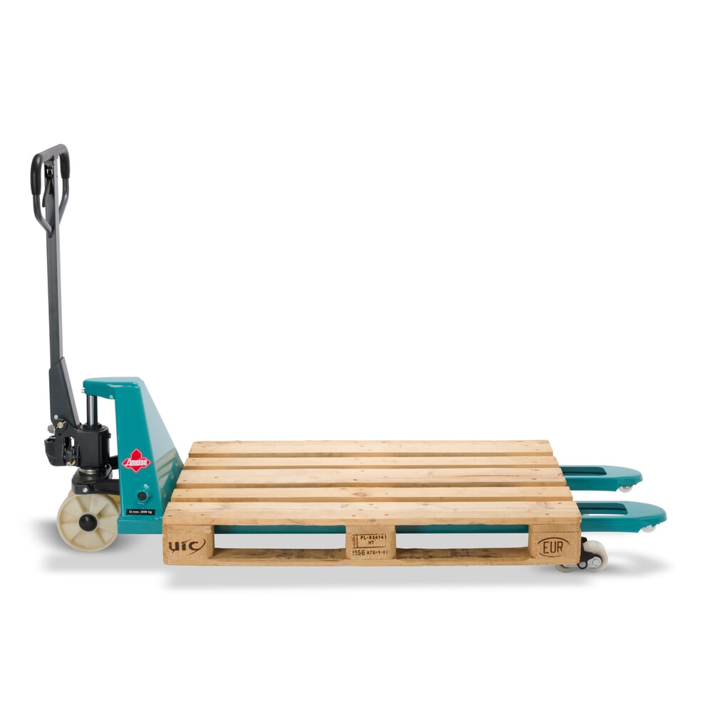 Termékkép száma 9: Ameise® PTM 2.0 kézi emelőkocsi, 2000 kg teherbírás, 1500 mm villahossz, nylon kerekek, tandem görgők