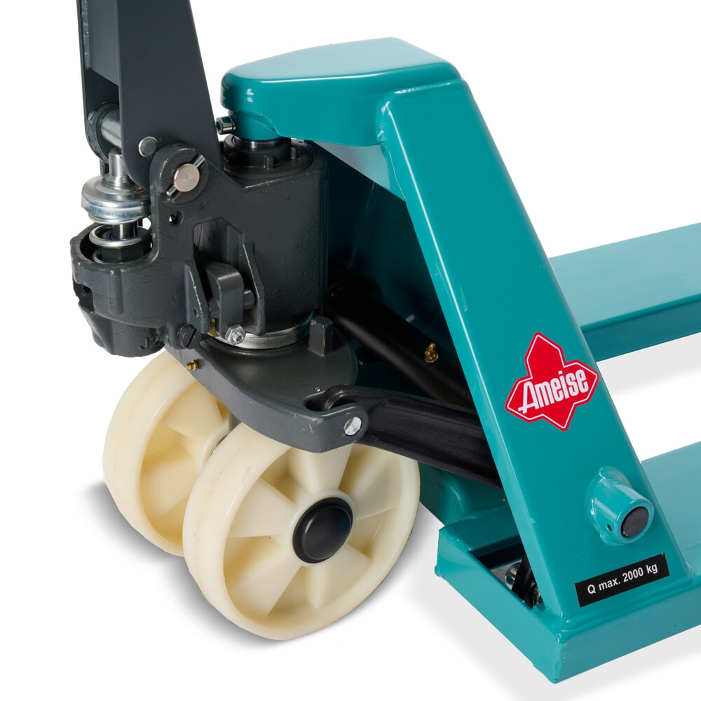 Termékkép száma 13: Ameise® PTM 2.0 kézi emelőkocsi, 2000 kg teherbírás, 1500 mm villahossz, nylon kerekek, tandem görgők