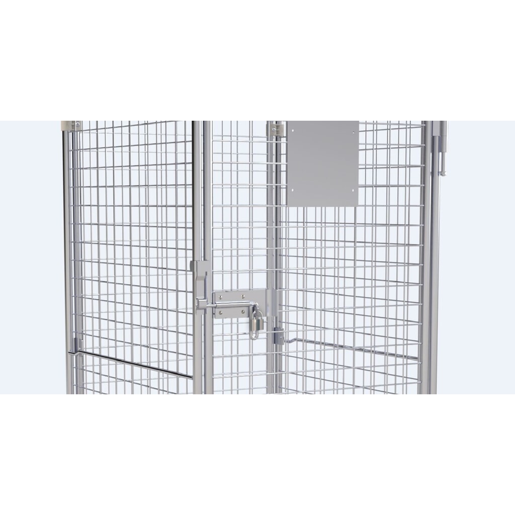 Ameise® Rollbehälter, 4-seitig, feinmaschig, galvanisch verzinkt, Kunststoff-Rollplatte, HxBxT 1.810 x 724 x 815 mm Produktabbildung Nr. 7: Ameise® Rollbehälter, 4-seitig, feinmaschig, galvanisch verzinkt, Kunststoff-Rollplatte, HxBxT 1.810 x 724 x 815 mm