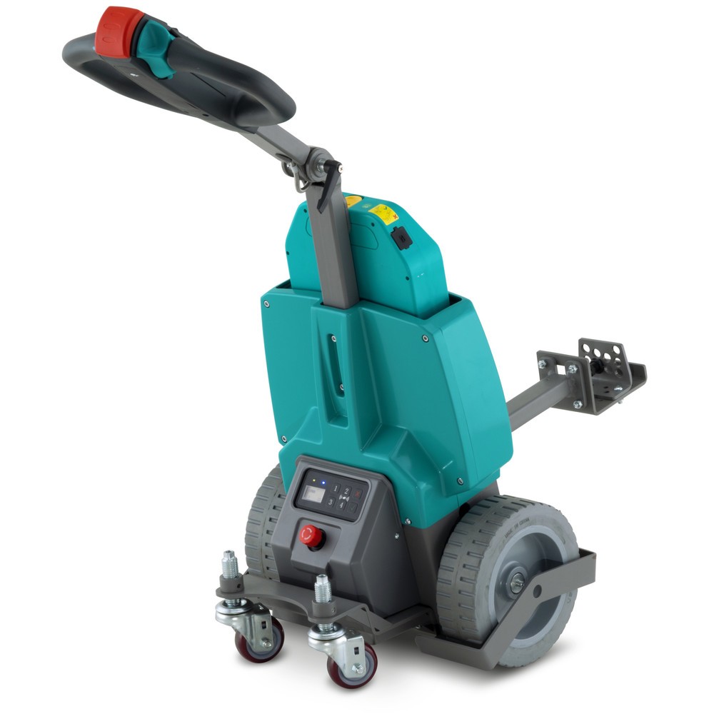 Termékkép száma 2: Ameise® TTE 1.0 lítiumion-akkumulátoros elektromos vontatótargonca vonószerkezettel négyszögletű profilokhoz, mechanikusan állítható