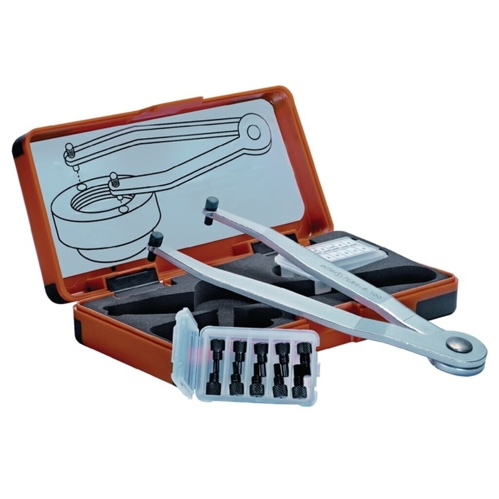 AMF Verstellbarer Stirnlochschlüsselsatz 758 S, Zapfen-Ø 1,5 - 2 - 2,5 - 3 - 4 mm Produktabbildung: AMF Verstellbarer Stirnlochschlüsselsatz 758 S, Zapfen-Ø 1,5 - 2 - 2,5 - 3 - 4 mm