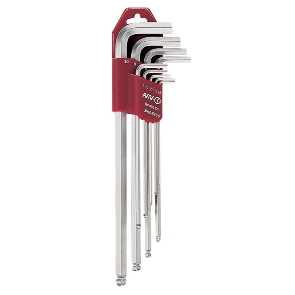Winkelschraubendrehersatz 911LG-HM9D 9-teilig Kunststoffhalter SW 1,5 - 10 mm Produktabbildung: Winkelschraubendrehersatz 911LG-HM9D 9-teilig Kunststoffhalter SW 1,5 - 10 mm