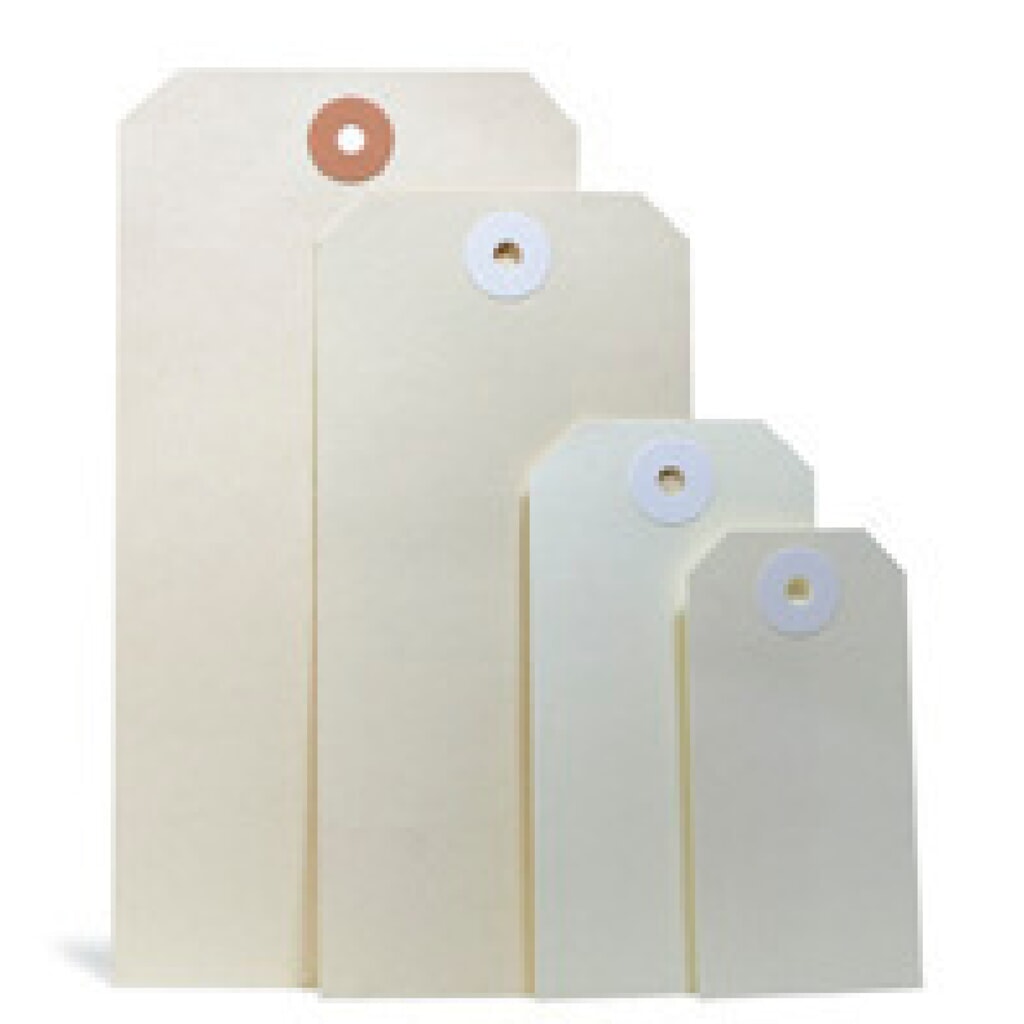 Produktabbildung: Anhänge-Etiketten, BxH 40 x 80 mm, 190 g/m², altweiß, 1.000 Stk/VE