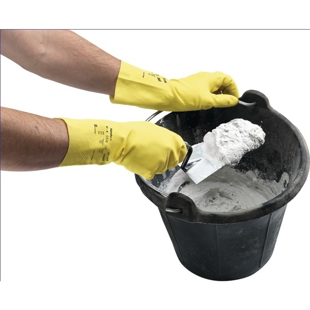 Produktabbildung: Ansell Chemikalienhandschuhe AlphaTec 87-190, Größe 8,5-9 gelb