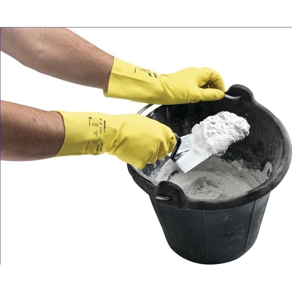 Produktabbildung: Ansell Chemikalienhandschuhe AlphaTec 87-190, Größe 8,5-9 gelb
