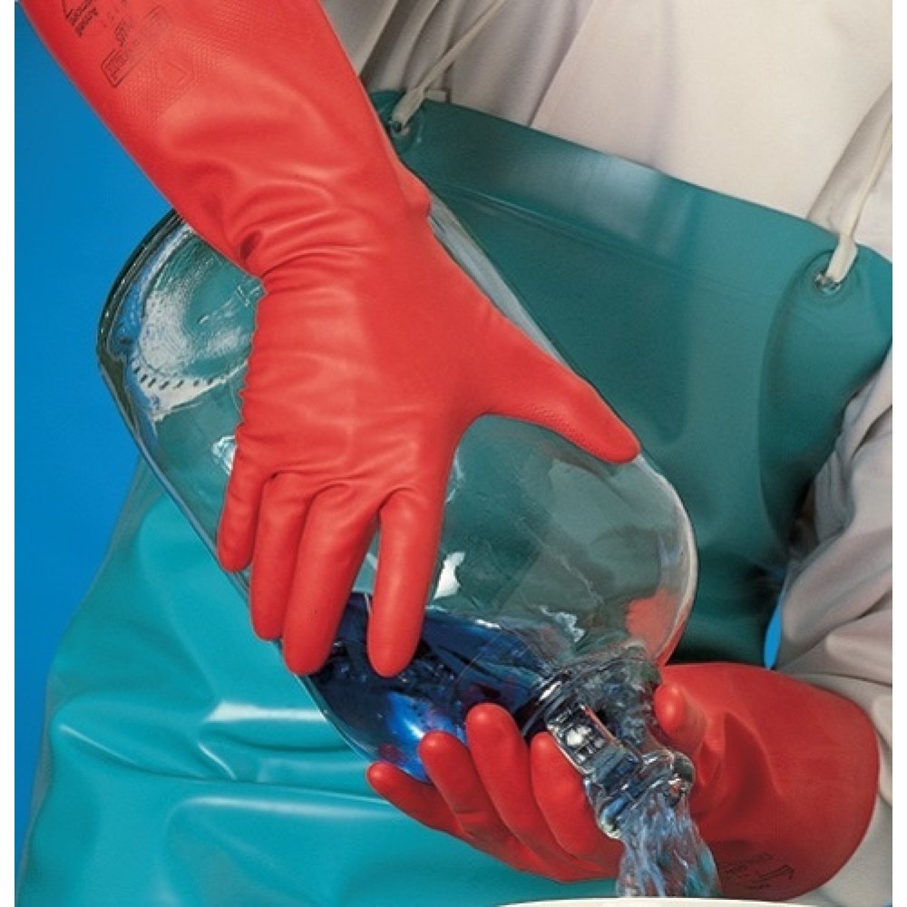 Produktabbildung Nr. 2: Ansell Chemikalienhandschuhe AlphaTec Sol-Vex 37-900, Größe 9 rot, EN 388, EN 374, ISO 9001
