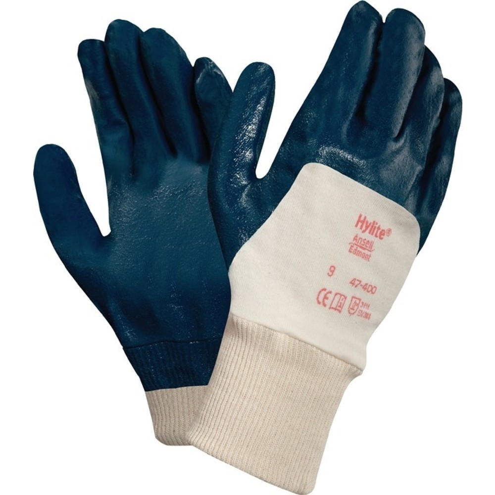 Produktabbildung: Ansell Handschuhe ActivArmr Hylite 47-400, Größe 9 weiß/blau