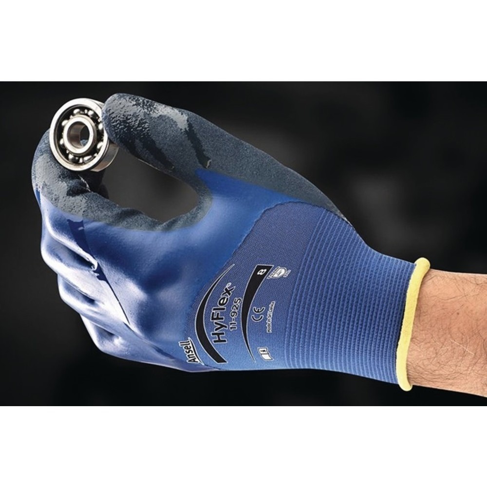 Produktabbildung: Ansell Handschuhe HyFlex® 11-925, Größe 9 blau, EN 388 PSA-Kategorie II