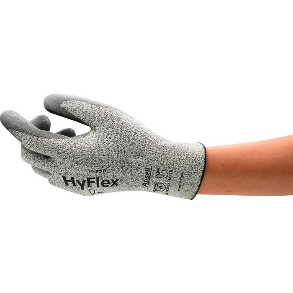 Produktabbildung: Ansell Schnittschutzhandschuhe HyFlex® 11-730, Größe 10 grau, EN 388 PSA-Kategorie II