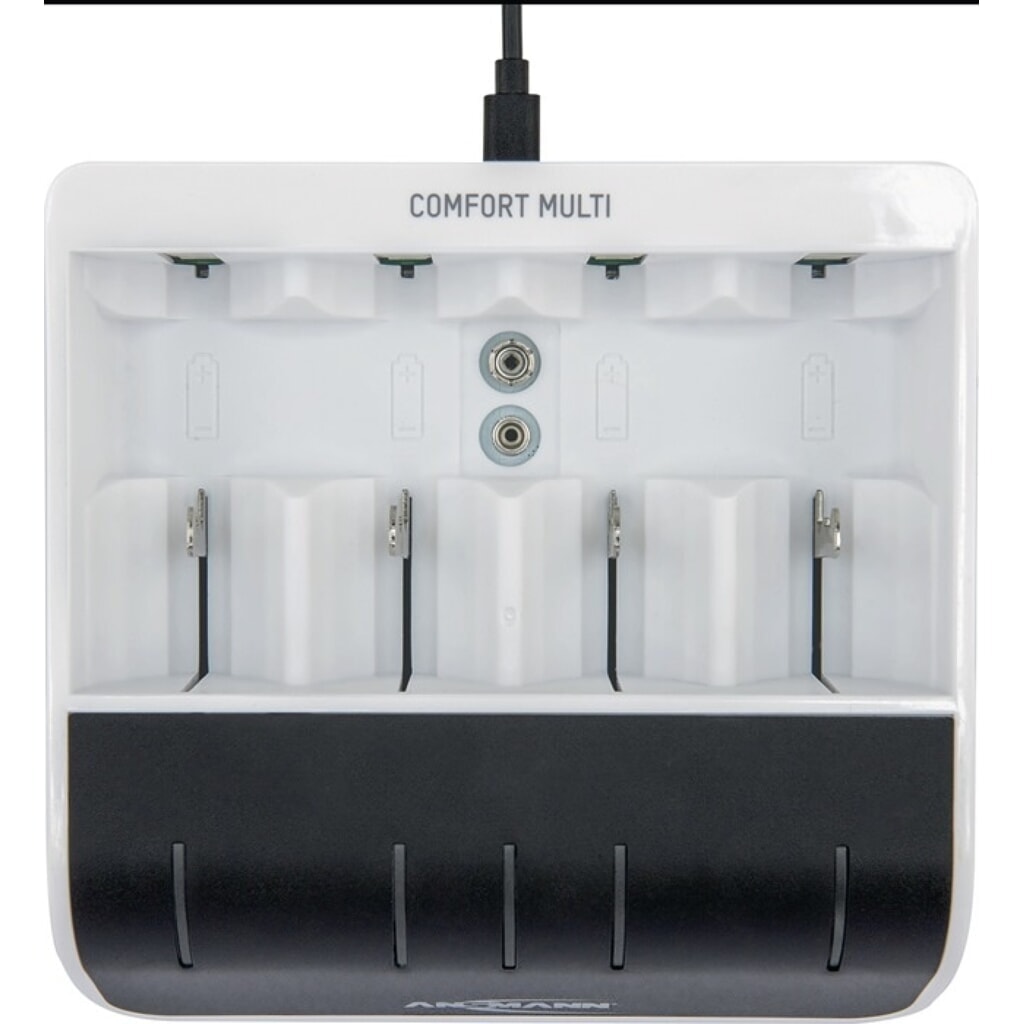 ANSMANN Schnellladegerät NiBC-ComfortMulti-USB-cb, mit USB-Eingang, 1,2 V NiMH Produktabbildung: ANSMANN Schnellladegerät NiBC-ComfortMulti-USB-cb, mit USB-Eingang, 1,2 V NiMH