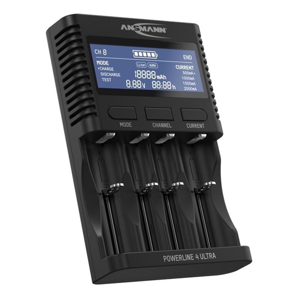 Produktabbildung Nr. 4: ANSMANN Universalladegerät UBC-Powerline4Ultra-EU-cb, mit Netzteil, 1,2 V NiMH, Li-Ion 3,6 V
