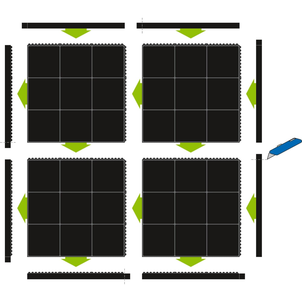Produktabbildung Nr. 5: Anti-Ermüdungsmatte YOGA SOLID OIL, BxL 900 x 900 mm
