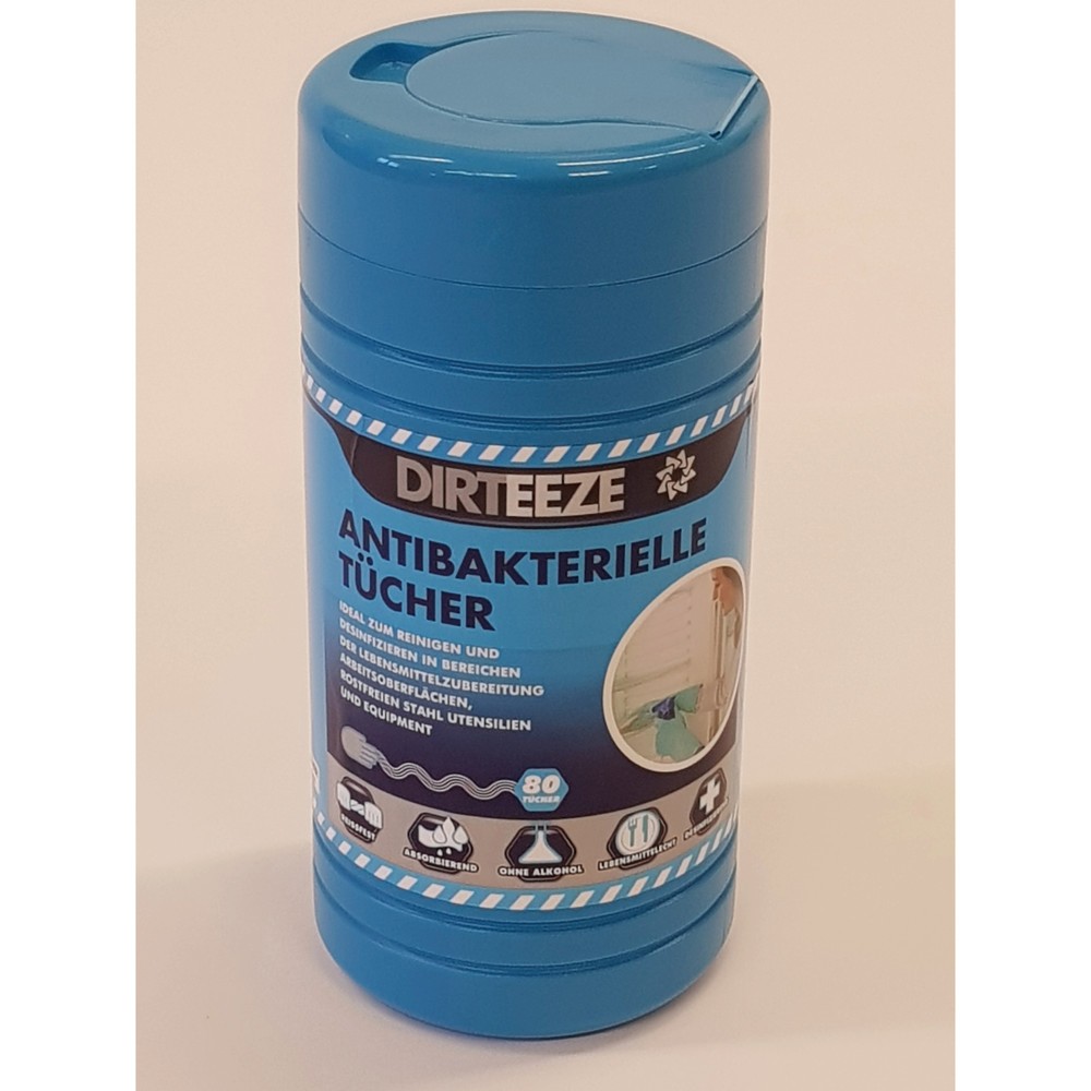 Produktabbildung: Antibakterielle Tücher, 8 Dosen à 80 Tücher