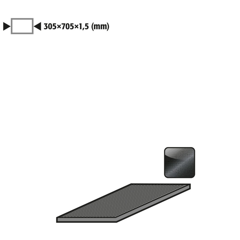 Product afbeelding: Antislipmat asecos voor legbord voor kantoorkast V-MOVE-90, zwart
