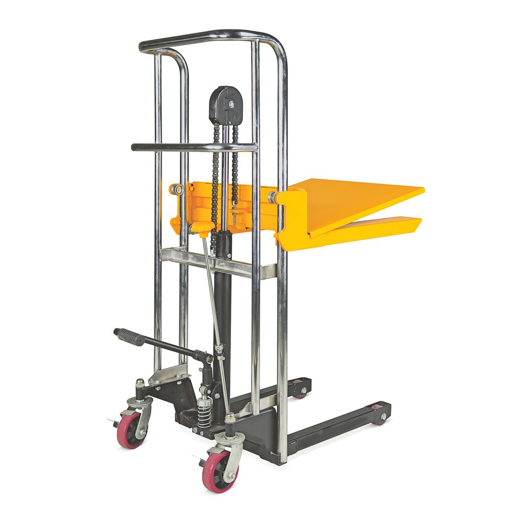 Imagen del producto: Apilador con plataforma, manual, rango de elevación 85-850 mm, CC 400 kg