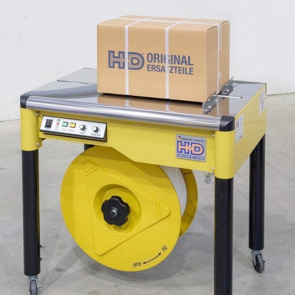 Illustration du produit: Cercleuse semi-automatique HDS-25, mobile avec roues directrices, pour largeur de feuillard 12 mm