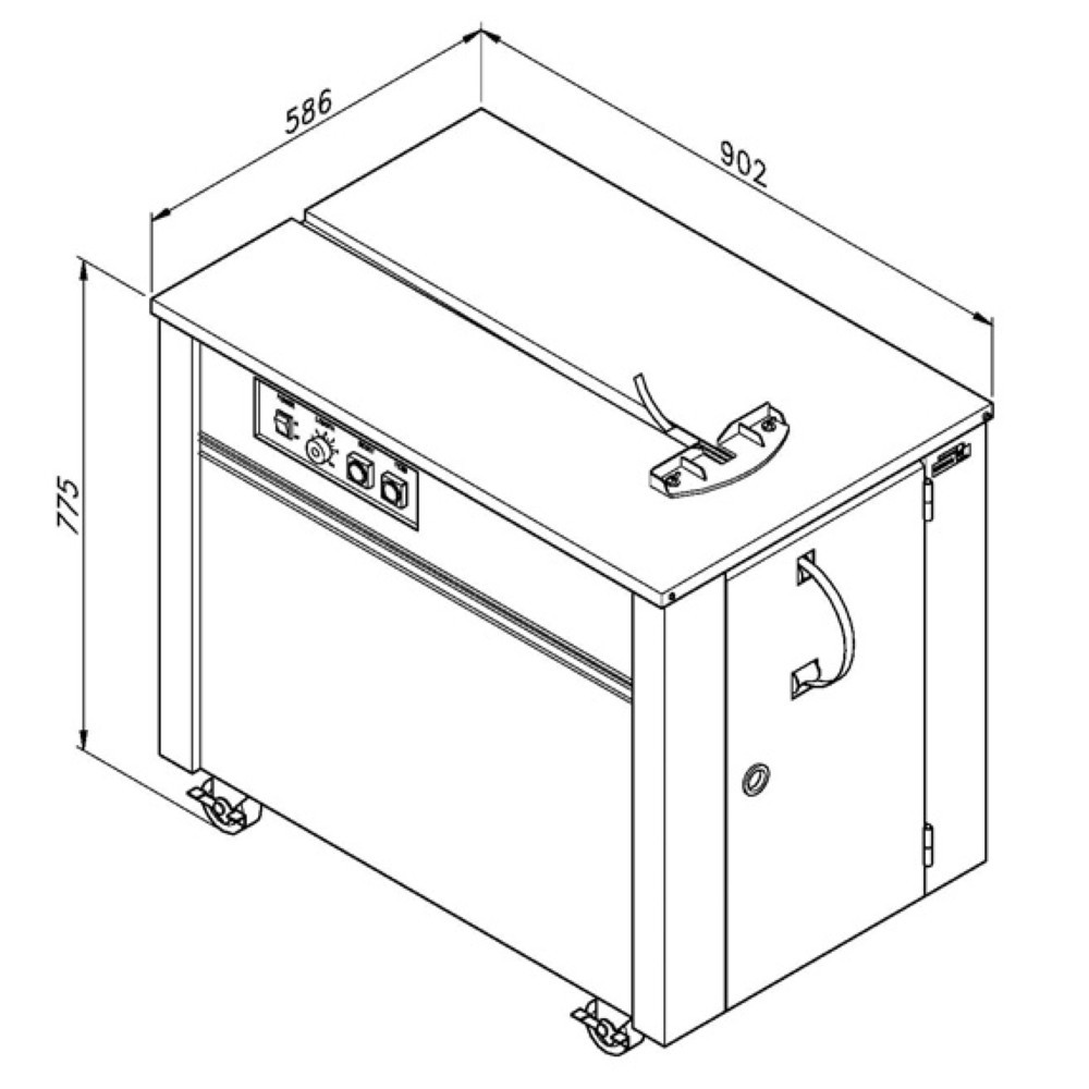 N° de l'image du produit 2 : Appareil de cerclage semi-automatique Universal, pour largeur du feuillard de 13 mm, fermé