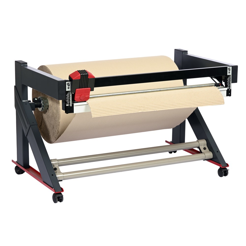 N° de l'image du produit 3 : Rocholz support de découpe sous table Stabil, version mobile, poids maximal du rouleau 200 kg, largeur de coupe 1 250 mm