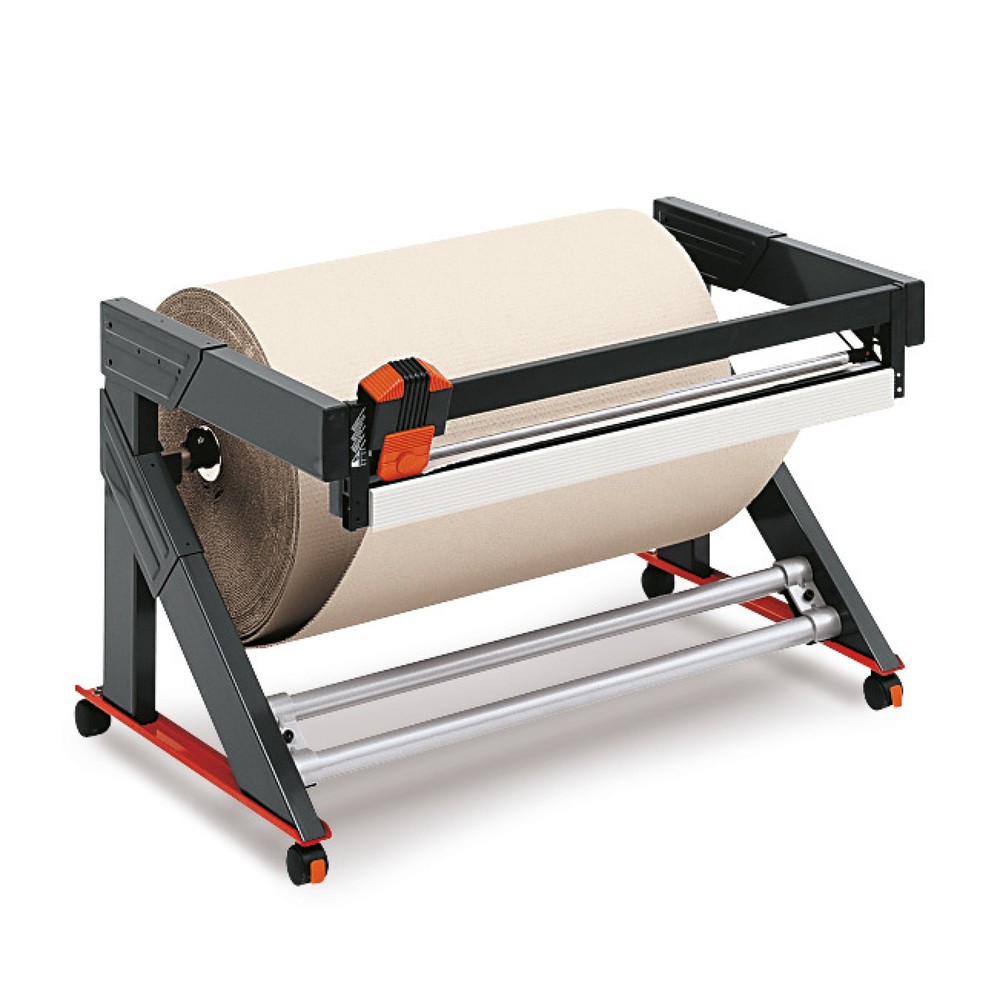 Illustration du produit: Rocholz support de découpe sous table Stabil, version mobile, poids maximal du rouleau 200 kg, largeur de coupe 1 000 mm