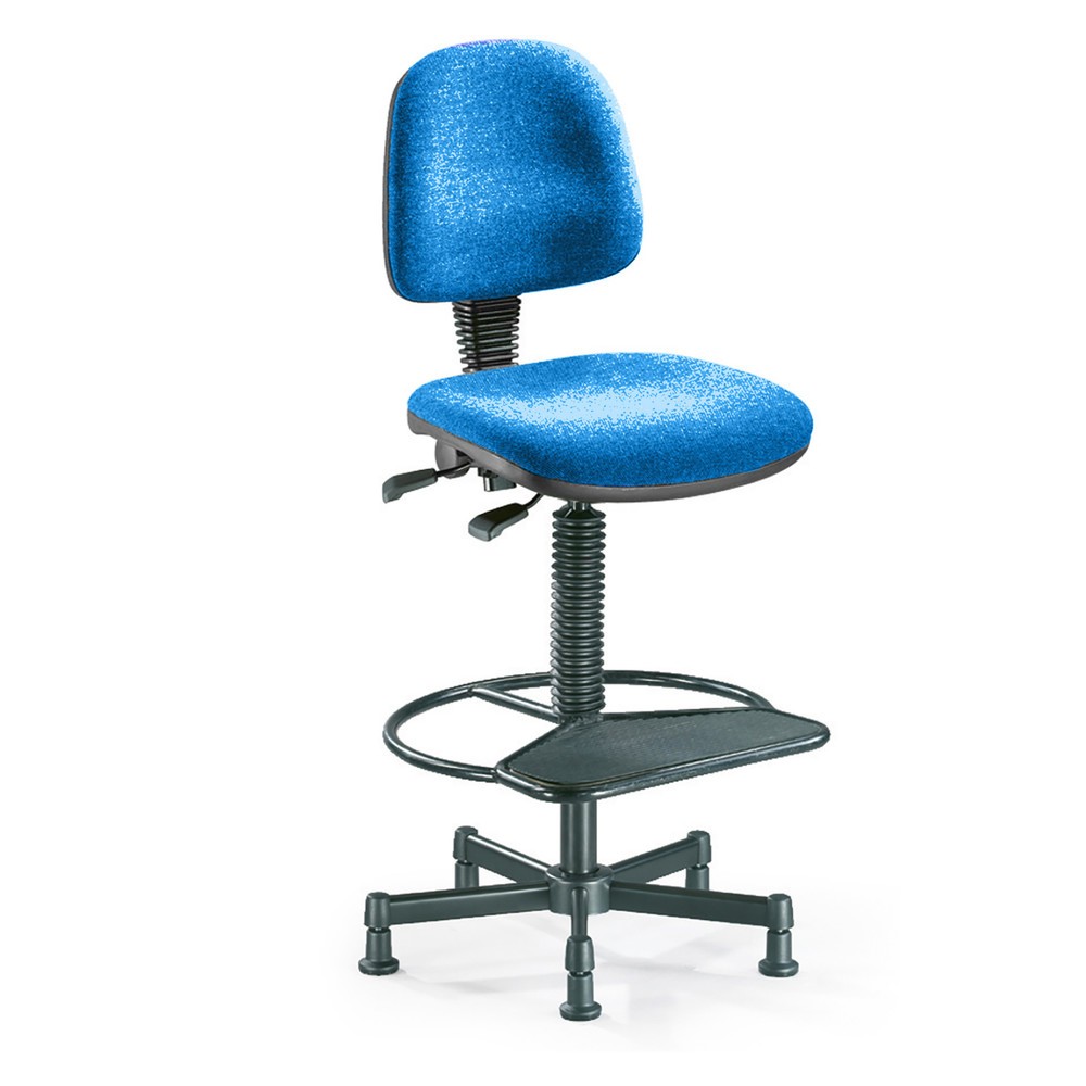 Produktabbildung Nr. 1: Arbeitsdrehstuhl Usage, Fußring mit Ablage, Bodengleiter, royalblau