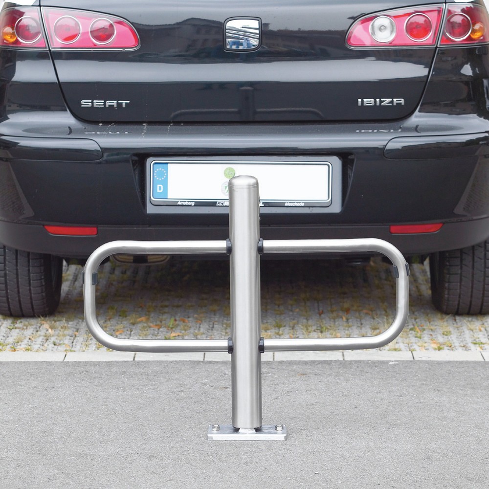 Illustration du produit: URBANUS Arceau anti-stationnement rabattable en acier inoxydable, verrouillable, hauteur 630 mm