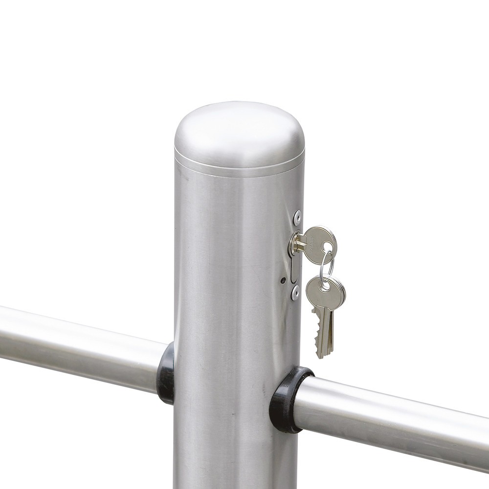 N° de l'image du produit 2 : URBANUS Arceau anti-stationnement rabattable en acier inoxydable, verrouillable, hauteur 630 mm