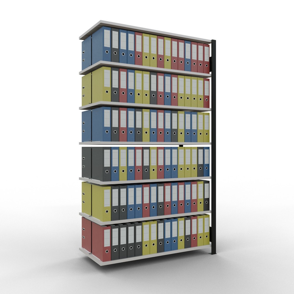 Productafbeelding nr. 2: Archiefrekken SCHULTE AV, dubbelzijdig, met middenaanslagen, VL 150 kg, zwart, hxbxd 2.300 x 1.300 x 600 mm
