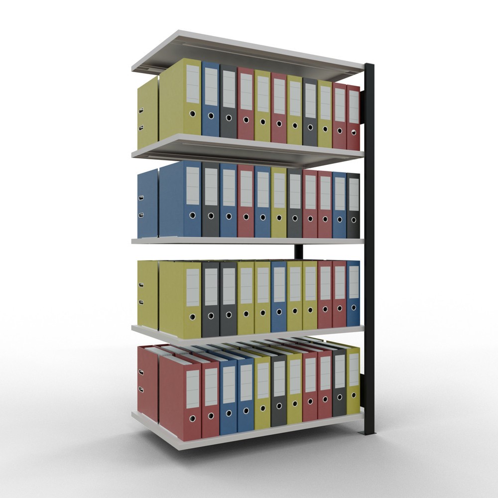 Productafbeelding nr. 2: Archiefrekken SCHULTE AV, dubbelzijdig, zonder middenaanslagen, VL 150 kg, zwart, hxbxd 1.800 x 1.000 x 600 mm