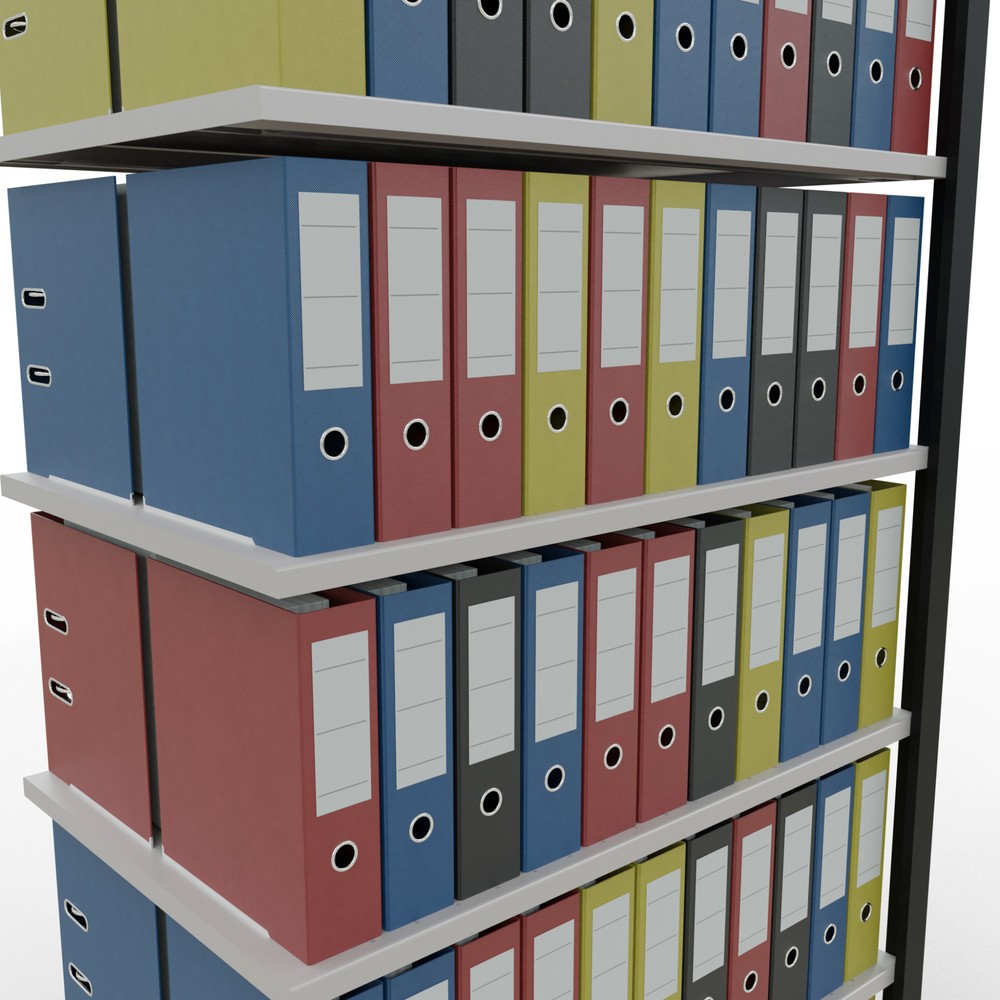 Productafbeelding nr. 3: Archiefrekken SCHULTE AV, dubbelzijdig, zonder middenaanslagen, VL 150 kg, zwart, hxbxd 2.300 x 1.000 x 600 mm