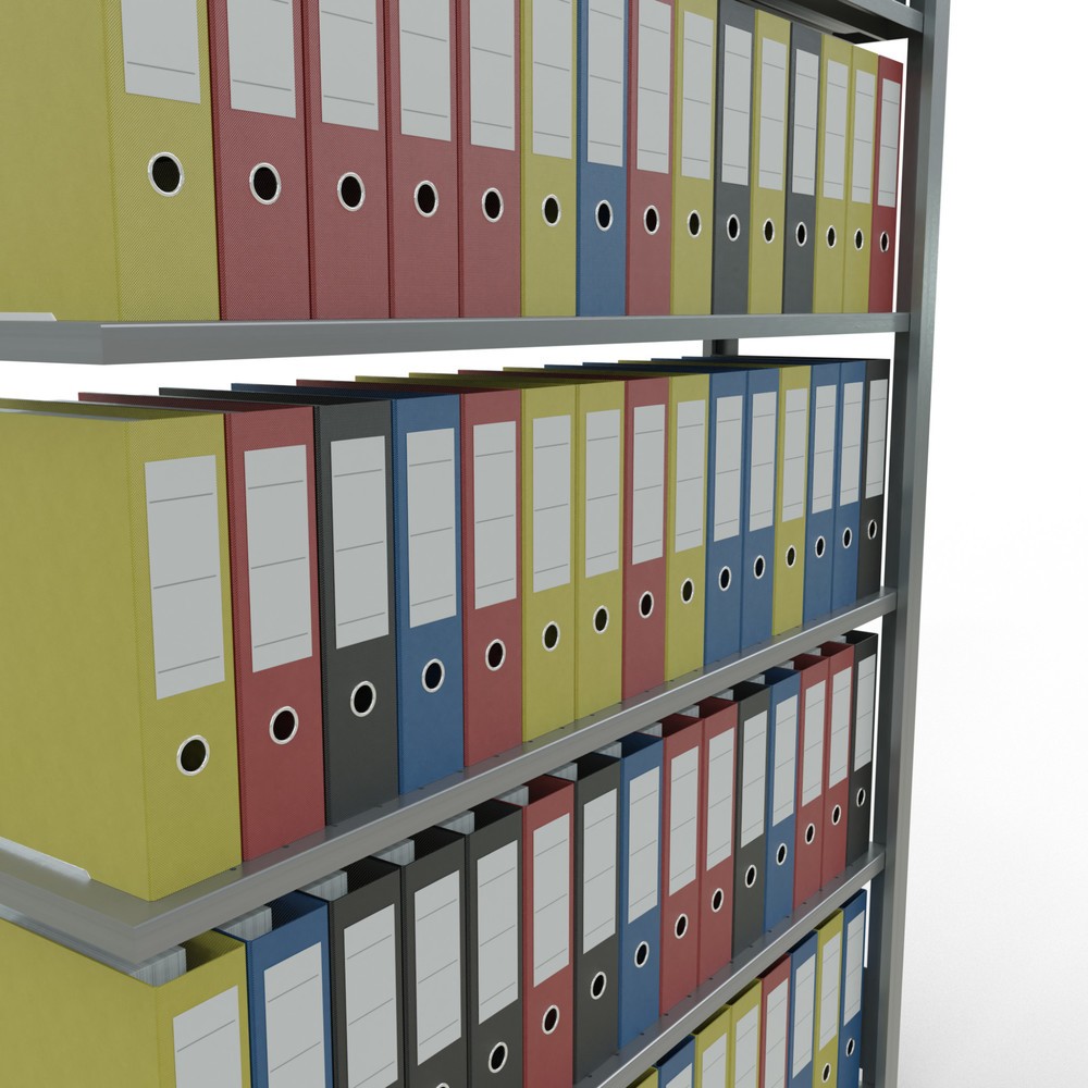Productafbeelding nr. 3: Archiefrekken SCHULTE AV, eenzijdig, met eindaanslagen, VL 85 kg, hxbxd 2.000 x 1.300 x 300 mm
