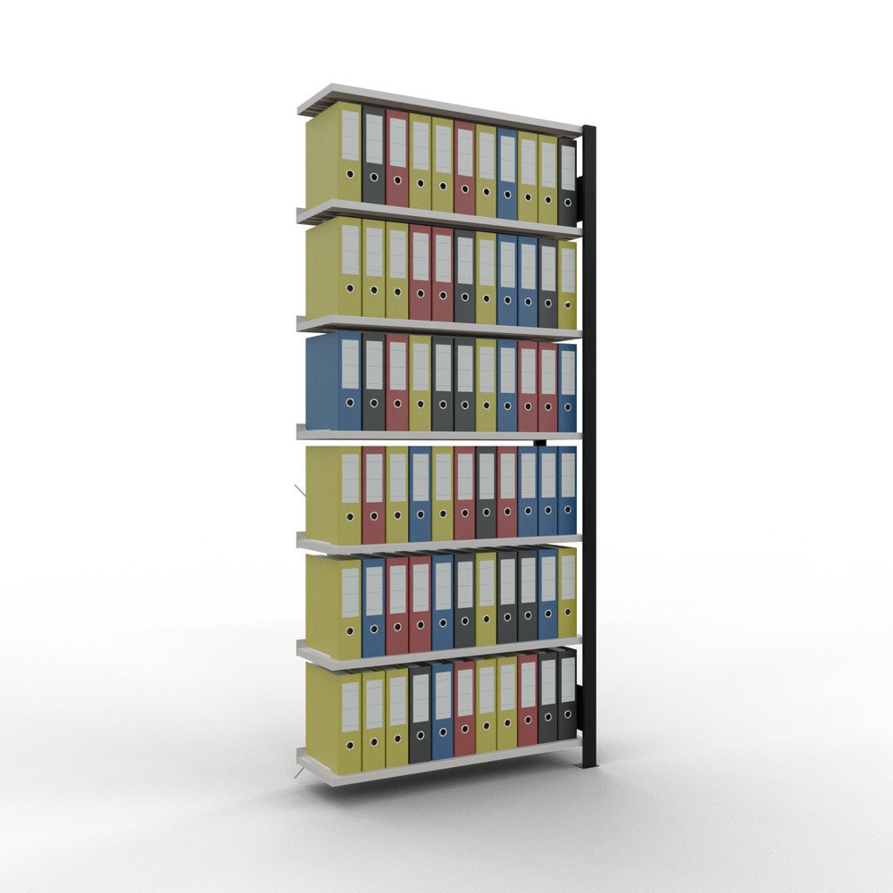 Productafbeelding nr. 2: Archiefrekken SCHULTE AV, eenzijdig, met eindaanslagen, VL 85 kg, zwart, hxbxd 2.300 x 1.000 x 300 mm